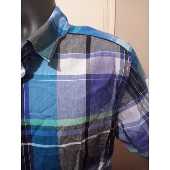New Gap Mens Shirt Size XL Blue & Purple Checkered Original Fit Button-Up - Picture 7 of 12